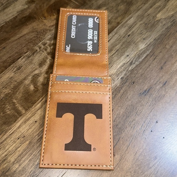 NWT University of TN Volunteers Vols Mens Wallet Folding Credit Card/DL Slot - Picture 4 of 6